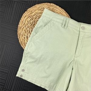 Gloria Vanderbilt Light Green Flat Front Men's Shorts